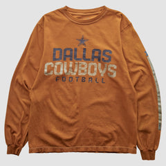 Dallas Cowboys Team Edition Apparel 2000s Long Sleeve T-shirt - Orange Vintage discount