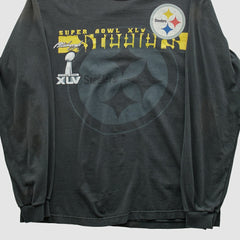 Pittsburgh Steelers NFL 2011 Long Sleeve T-shirt - Charcoal Vintage discount
