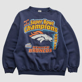 Denver Broncos Logo 7 1999 Pullover Sweatshirt - Navy Vintage cheap