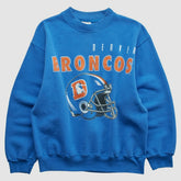 Denver Broncos Hanes 90s Pullover Sweatshirt - Blue Vintage on sale