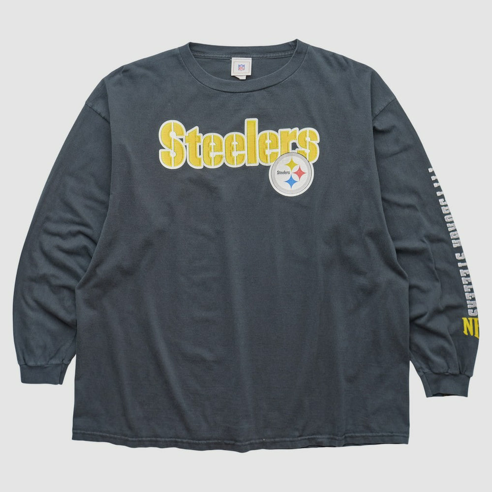 Pittsburgh Steelers NFL 2000s Long Sleeve T-shirt - Charcoal Vintage for sale