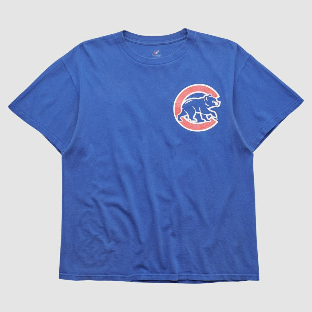 Chicago Cubs Majestic 2010s T-shirt Blue Vintage