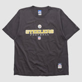 Pittsburgh Steelers Reebok 2000s T-shirt - Black Vintage for sale