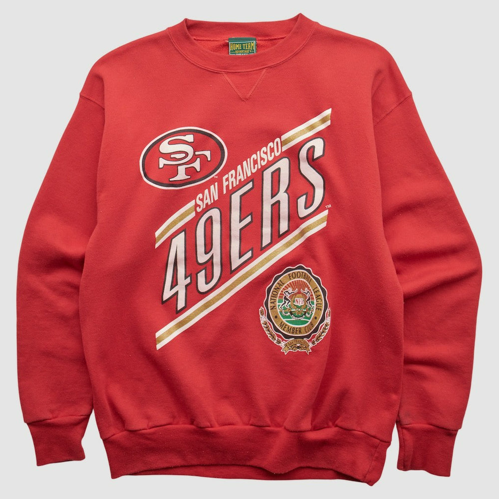 San Francisco 49ers Home Team Advantage 90s Pullover Sweatshirt - Red Vintage discount