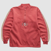 San Francisco 49ers NFL 2000s 1/4 Zip Sweatshirt - Red Vintage discount