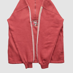 San Francisco 49ers NFL 2000s 1/4 Zip Sweatshirt - Red Vintage discount