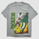 Green Bay Packers Lee Apparel 90s T-shirt - Heather Gray Vintage for sale