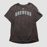 Milwaukee Brewers Majestic 2000s T-shirt Black Vintage