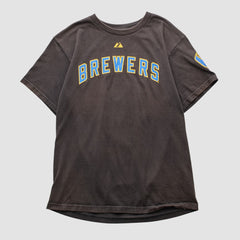 Milwaukee Brewers Majestic 2000s T-shirt Black Vintage