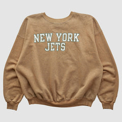 New York Jets Champion 2000s Pullover Sweatshirt - Tan Vintage cheap