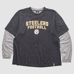 Pittsburgh Steelers Reebok 2010s Long Sleeve T-shirt - Black Vintage online