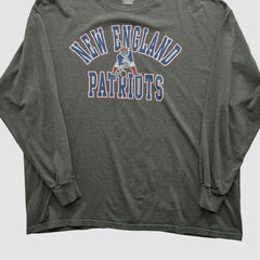New England Patriots NFL 2010s Long Sleeve T-shirt - Dark Heather Gray Vintage for sale