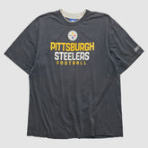 Pittsburgh Steelers Reebok 2000s T-shirt - Charcoal Vintage sale