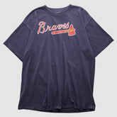 Atlanta Braves Majestic 2000s T-shirt Navy Vintage