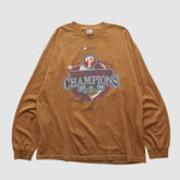 Philadelphia Phillies Alstyle 2008 Long Sleeve T-shirt Tan Vintage