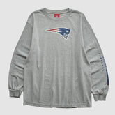 New England Patriots NFL 2000s Long Sleeve T-shirt - Heather Gray Vintage online