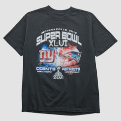 Superbowl XLVI 2012 T-shirt - Black Vintage outlet
