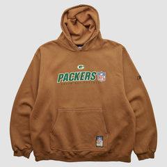 Green Bay Packers NFL 2000s Hooded Pullover Sweatshirt - Brown Vintage cheap