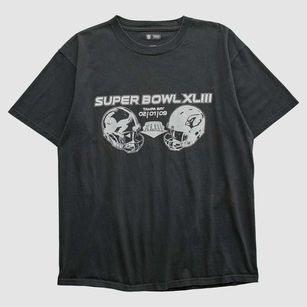 Superbowl XLIII NFL 2009 T-shirt - Black Vintage outlet