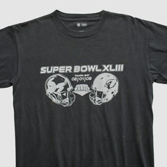 Superbowl XLIII NFL 2009 T-shirt - Black Vintage outlet