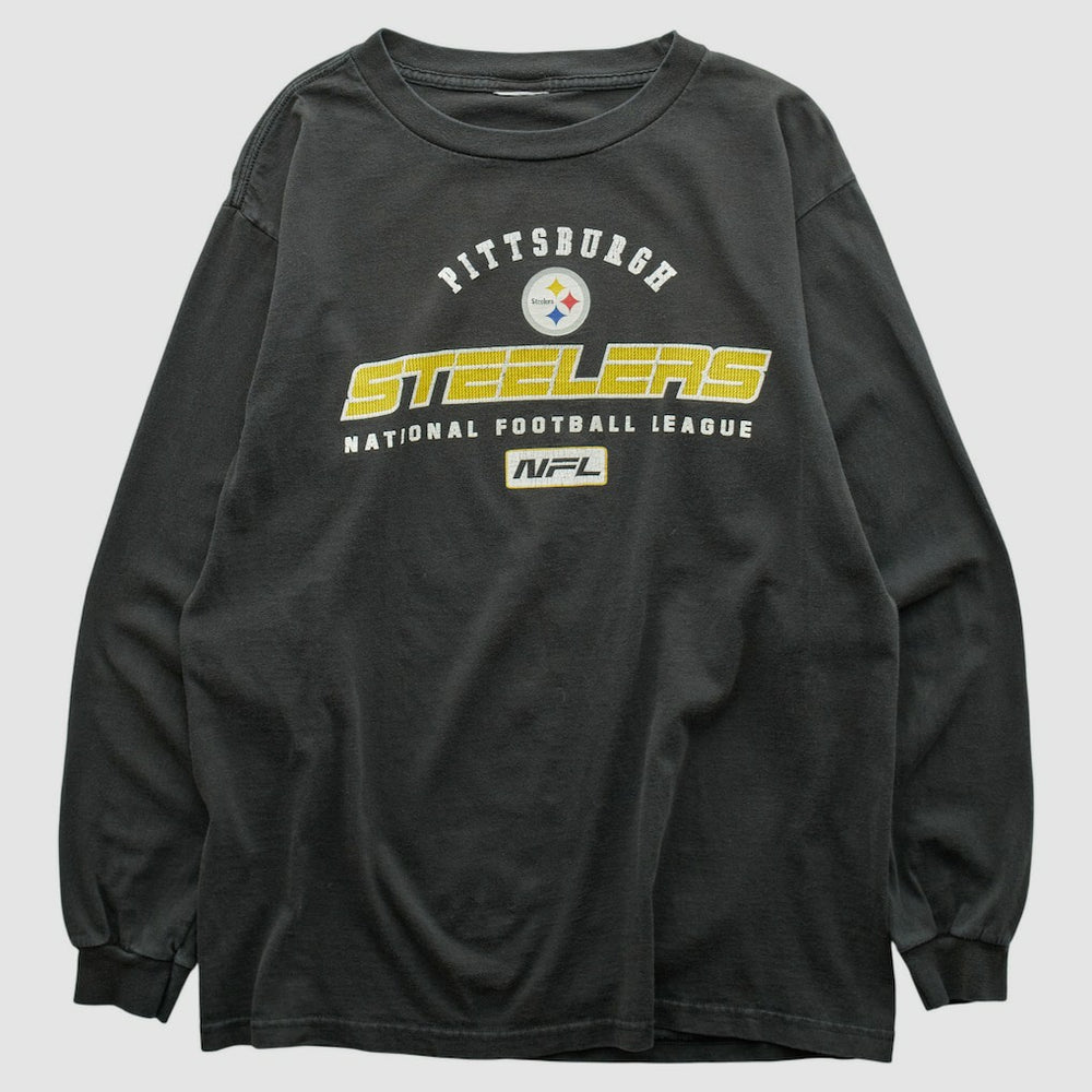 Pittsburgh Steelers 2000s Long Sleeve T-shirt - Black Vintage discount