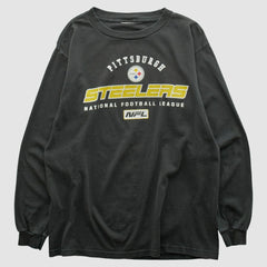 Pittsburgh Steelers 2000s Long Sleeve T-shirt - Black Vintage discount