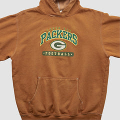 Green Bay Packers NFL 2000s Hooded Pullover Sweatshirt - Brown Vintage outlet
