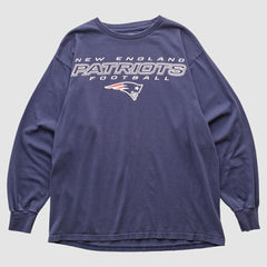 New England Patriots NFL 2000s Long Sleeve T-shirt - Navy Vintage sale