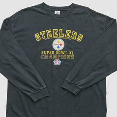 Pittsburgh Steelers Alstyle 2006 Long Sleeve T-shirt - Black Vintage sale