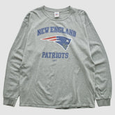 New England Patriots NFL 2000s Long Sleeve T-shirt - Heather Gray Vintage outlet