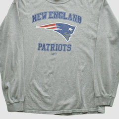 New England Patriots NFL 2000s Long Sleeve T-shirt - Heather Gray Vintage outlet
