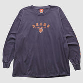 Chicago Bears NFL 2000s Long Sleeve T-shirt - Navy Vintage sale