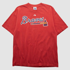 Atlanta Braves Majestic 2010 T-shirt Red Vintage
