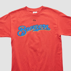 Milwaukee Brewers Majestic 2000s T-shirt Red Vintage