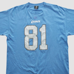 Detroit Lions NFL 2010s T-shirt - Light Blue Vintage on sale