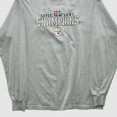 Pittsburgh Steelers Reebok 2006 Long Sleeve T-shirt - Gray Vintage outlet