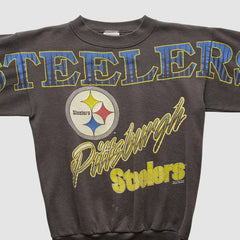 Pittsburgh Steelers Tultex 1994 Pullover Sweatshirt - Charcoal Vintage on sale