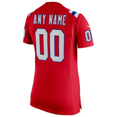 New England Patriots Women's Super Bowl LX Patch Custom Game Jersey - Red for sale