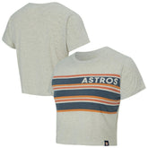 Houston Astros Concepts Sport Women's Birch Cropped T-Shirt Cream