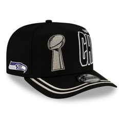 Seattle Seahawks New Era Super Bowl LX Champions Parade A-Frame 9FIFTY Snapback Hat - Black discount