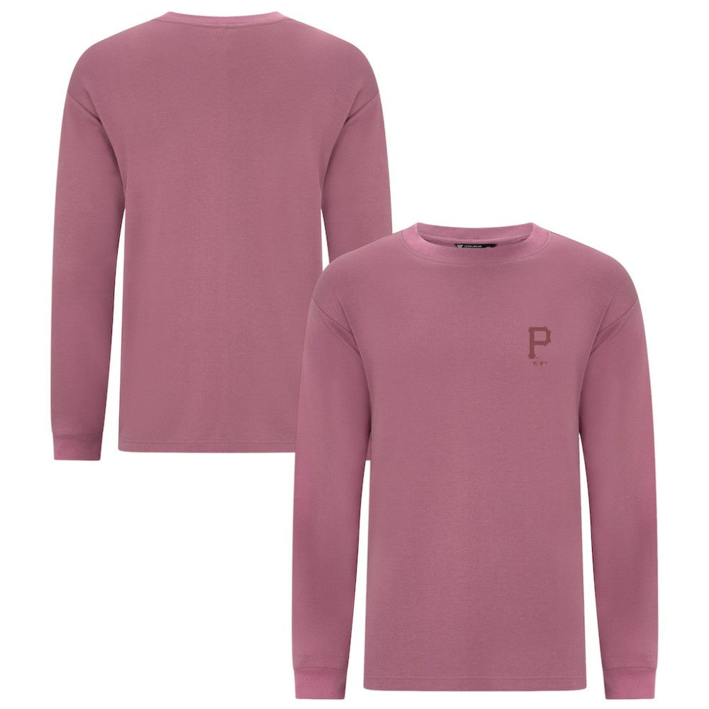 Pittsburgh Pirates Levelwear Bridal Rose Luxe Signature Long Sleeve T-Shirt Pink