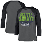 Seattle Seahawks '47 Women's Jetset Ava Raglan Long Sleeve T-Shirt - Charcoal on sale