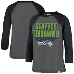 Seattle Seahawks '47 Women's Jetset Ava Raglan Long Sleeve T-Shirt - Charcoal on sale