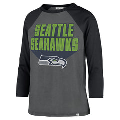 Seattle Seahawks '47 Women's Jetset Ava Raglan Long Sleeve T-Shirt - Charcoal on sale