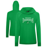 Arizona Diamondbacks Levelwear Women's St. Patrick's Day Slender Raglan Hoodie Green