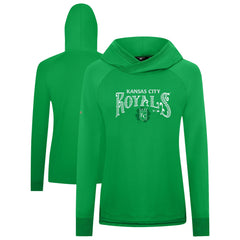 Kansas City Royals Levelwear Women's St. Patrick's Day Slender Raglan Hoodie Green