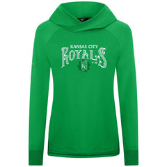 Kansas City Royals Levelwear Women's St. Patrick's Day Slender Raglan Hoodie Green