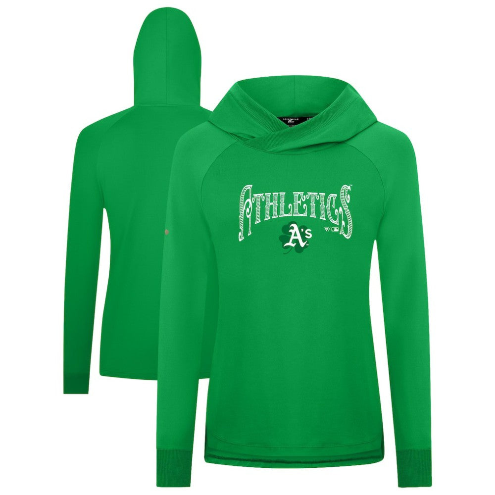 Athletics Levelwear Women's St. Patrick's Day Slender Raglan Hoodie Green
