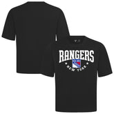New York Rangers Levelwear Luxe Signature Knit T-Shirt - Black T-shirts