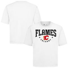 Calgary Flames Levelwear Luxe Signature Knit T-Shirt - White T-shirts